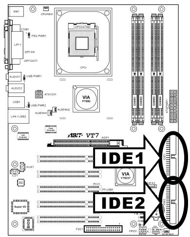 ABIT VT7 - (10). IDE Connectors - 1
