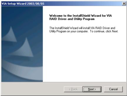 ABIT VT7 - Appendix E. Install Serial ATA RAID Driver - 1