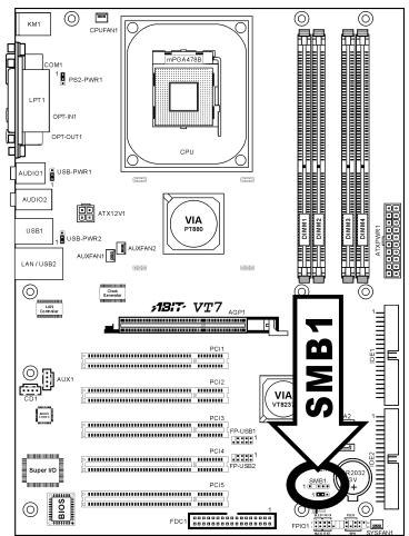 ABIT VT7 - (12). System Management Bus Headers - 1