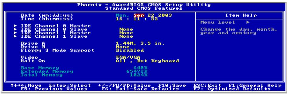 ABIT VT7 - 3-2. Standard CMOS Features - 1