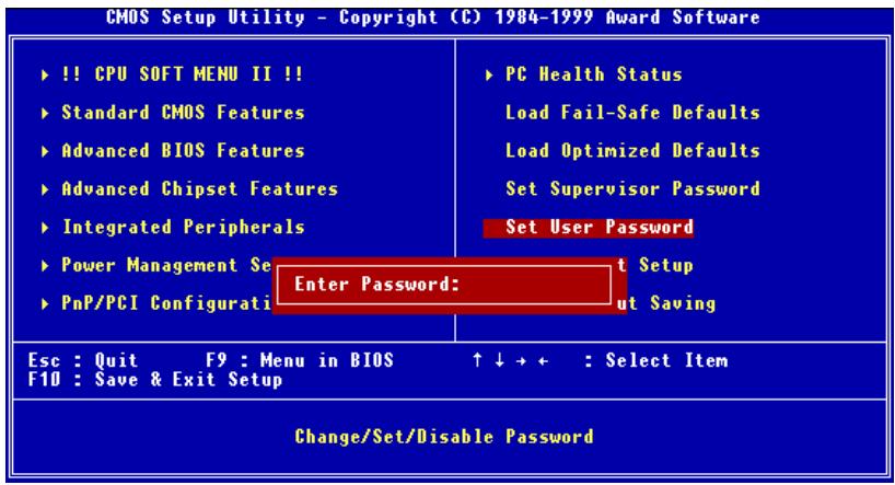 ABIT WX6 - 3-11. Set Supervisor Password / Set User Password - 2