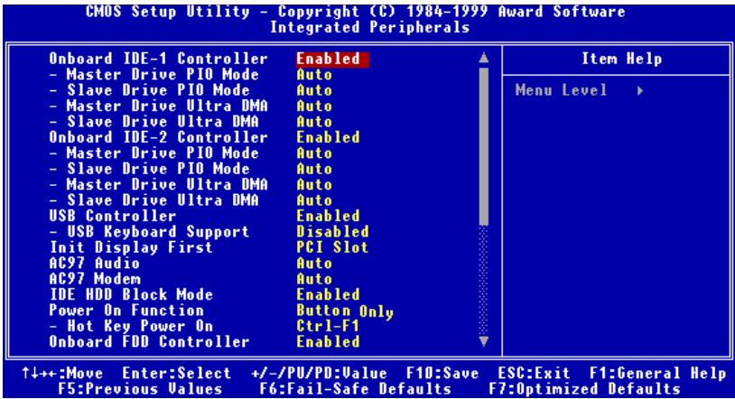 ABIT WX6 - 3-5. Integrated Peripherals - 1