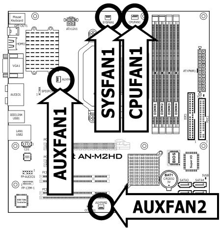 ABIT AN-M2 - FAN Power Connectors - 3