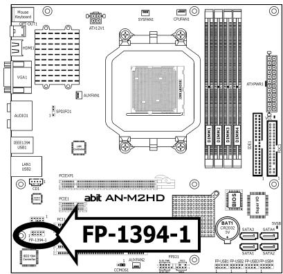 ABIT AN-M2 - Additional IEEE1394 Port Header - 1