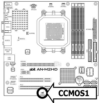 ABIT AN-M2 - CMOS Memory Clearing Header and Backup Battery - 1