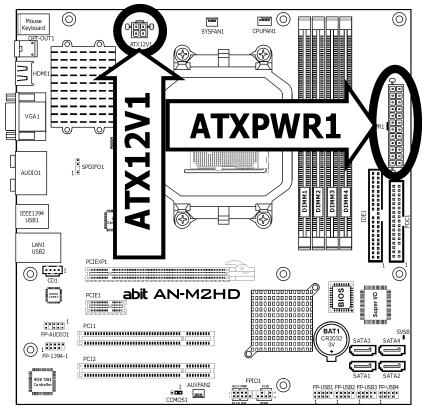 ABIT AN-M2 - Power Connectors - 1
