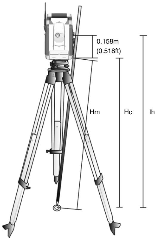 TRIMBLE S - Measuring the Instrument Height - 2