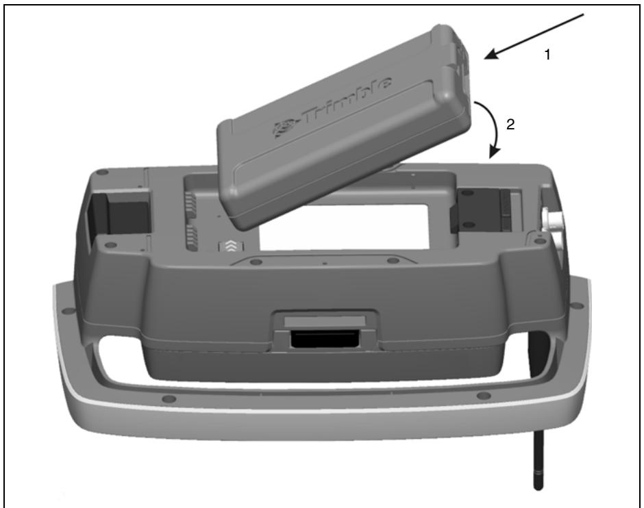TRIMBLE S - Attaching a Battery - 1