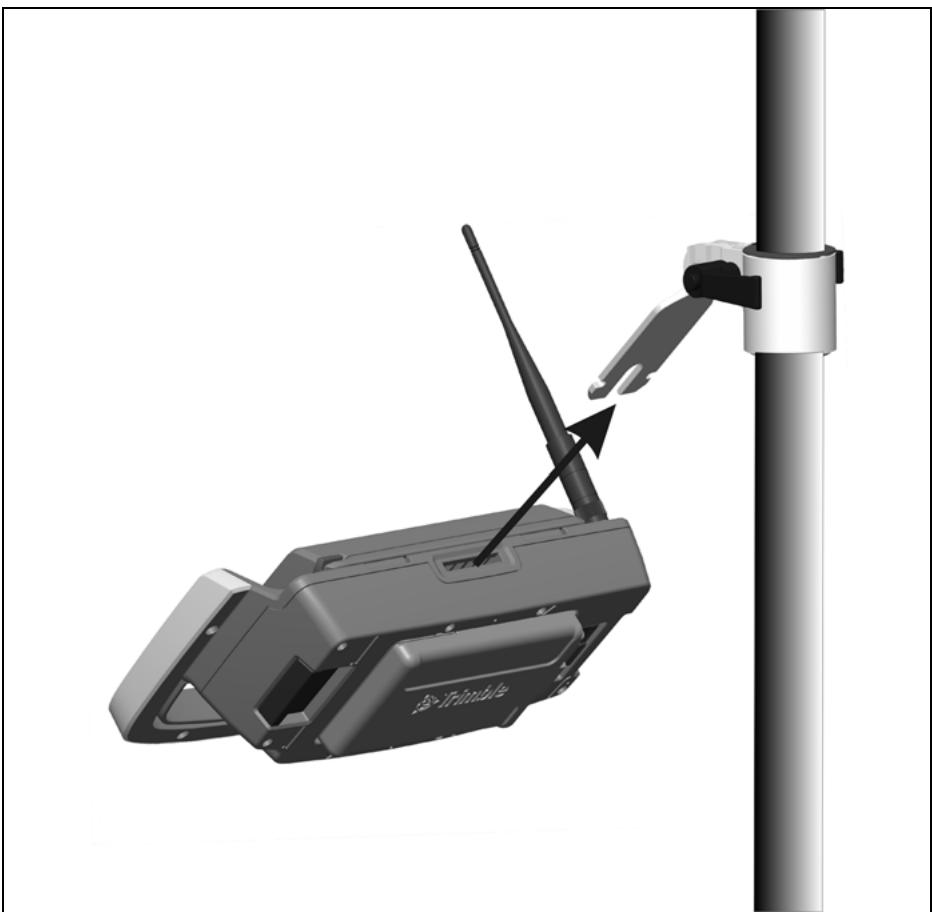 TRIMBLE S - Attaching the Trimble Robotic Holder to the Rod - 1