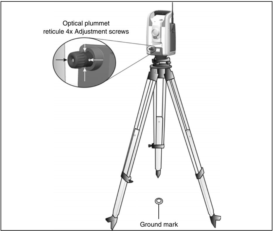 TRIMBLE S SERIES TOTAL STATION - Adjusting the Optical Plummet - 2