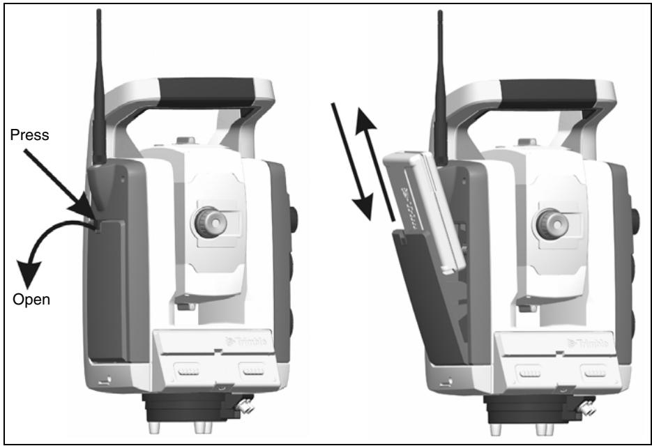 TRIMBLE S SERIES TOTAL STATION - Inserting the Internal Battery - 1