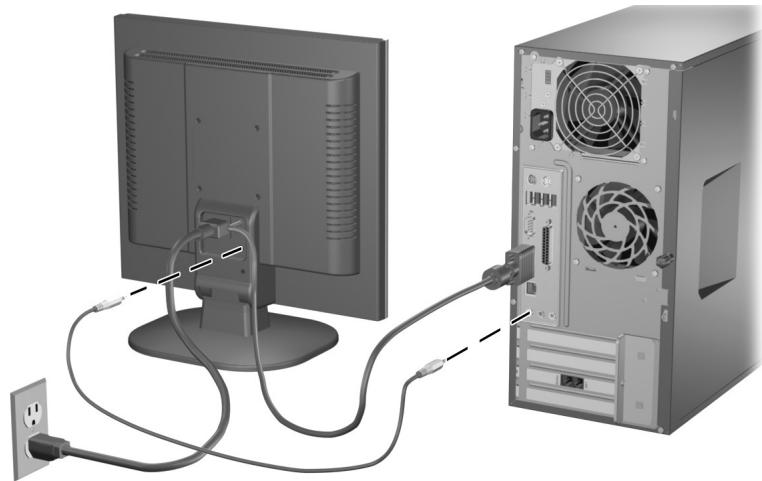 COMPAQ F1523 - Connecting the Monitor - 2