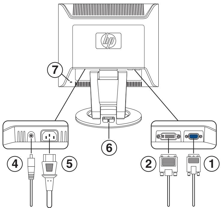 COMPAQ F1905 - To Connect the VGA Cable - 2