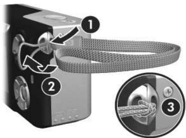 COMPAQ M307 - Attaching the Wrist Strap - 1