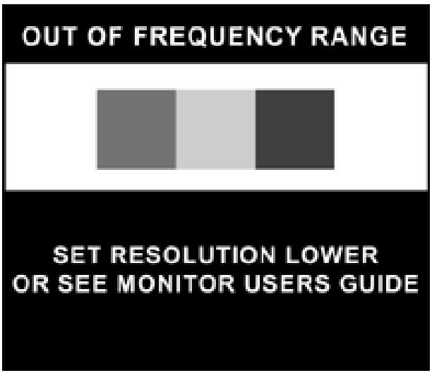 COMPAQ MX705 - Out of Frequency Range Message - 1
