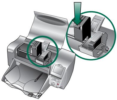 COMPAQ PHOTOSMART 1315 - To install or replace print cartridges: - 3