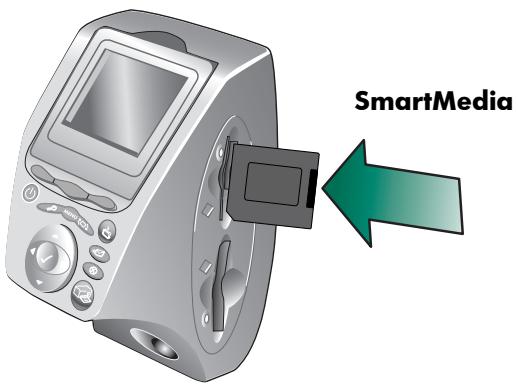 COMPAQ PHOTOSMART 1315 - To insert a SmartMedia memory card: - 1