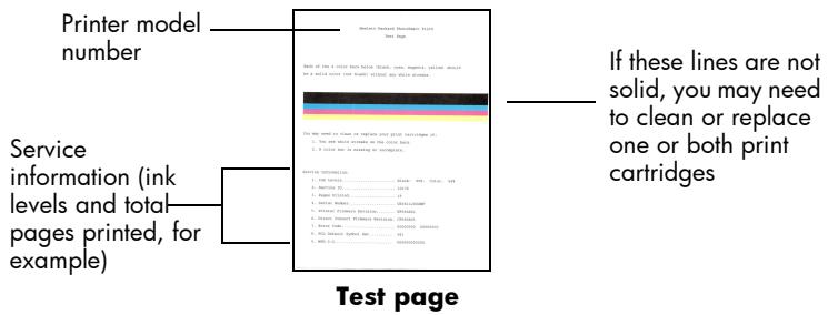 COMPAQ PHOTOSMART 1315 - To print a test page: - 1