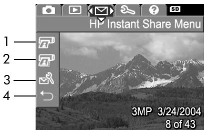 COMPAQ PHOTOSMART M305 - Using the HP Instant Share Menu - 1