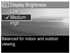 COMPAQ PHOTOSMART M305 - Display Brightness - 1
