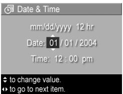 COMPAQ PHOTOSMART M305 - Date & Time - 1