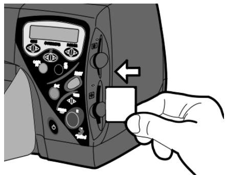 COMPAQ PHOTOSMART P1000 - To insert a memory card: - 1