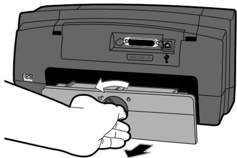 COMPAQ PHOTOSMART P1000 - If the paper jams in the back of the printer (P1000): - 1