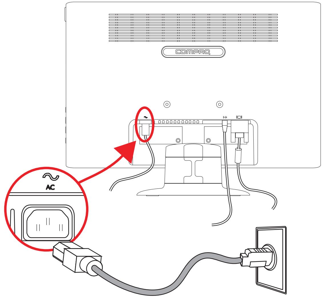 COMPAQ Q2009 - Connecting the Power Cable - 2