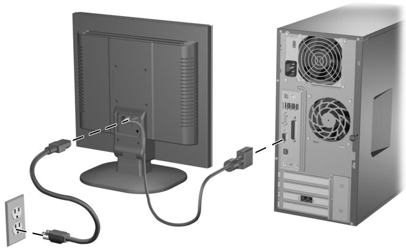 COMPAQ VF17 - Connecting the Monitor - 1