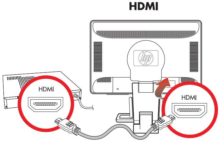 COMPAQ W1907 - Connecting the HDMI Cable - 1