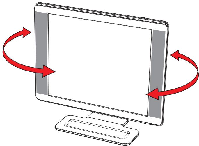 COMPAQ W2338H - Adjusting the Swivel - 1