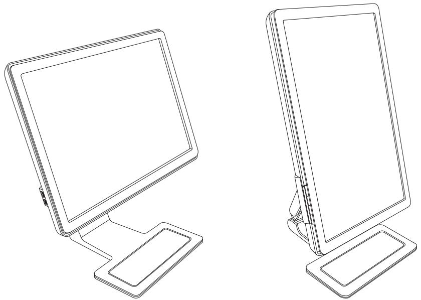 COMPAQ W2338H - Pivoting the Monitor (Select Models Only) - 5