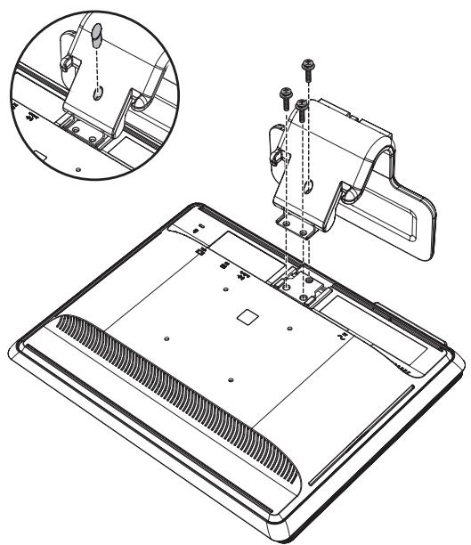 COMPAQ W2338H - Preparing the cantilever-base monitor for wall-mounting - 1