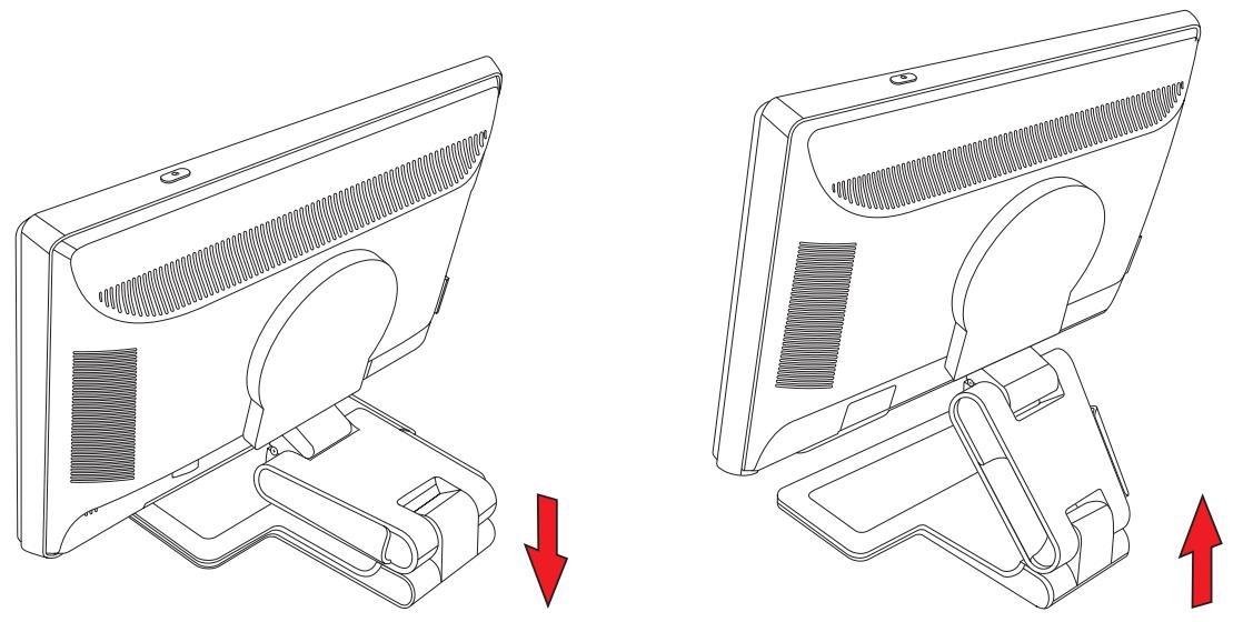 COMPAQ W2348H - Adjusting the Height (Select Models Only) - 1