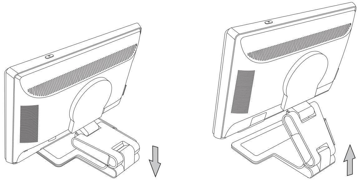 COMPAQ W2408 - Adjusting the Height (Select Models Only) - 1
