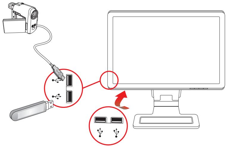 COMPAQ W2408 - Connecting USB Devices to the Monitor - 1