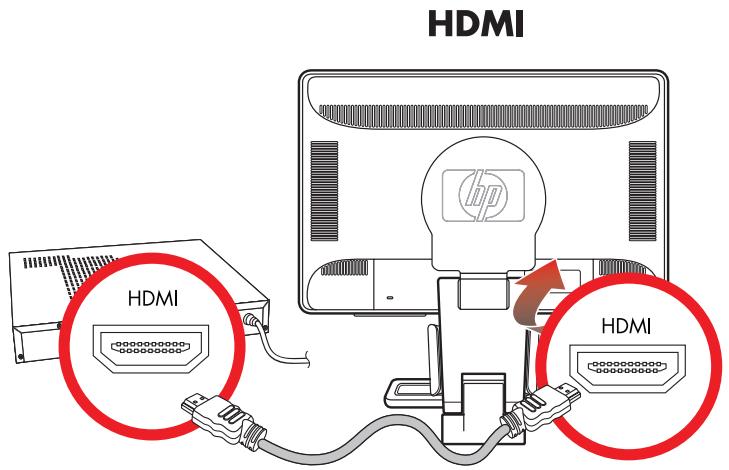 COMPAQ W2408 - Connecting the HDMI Cable - 1