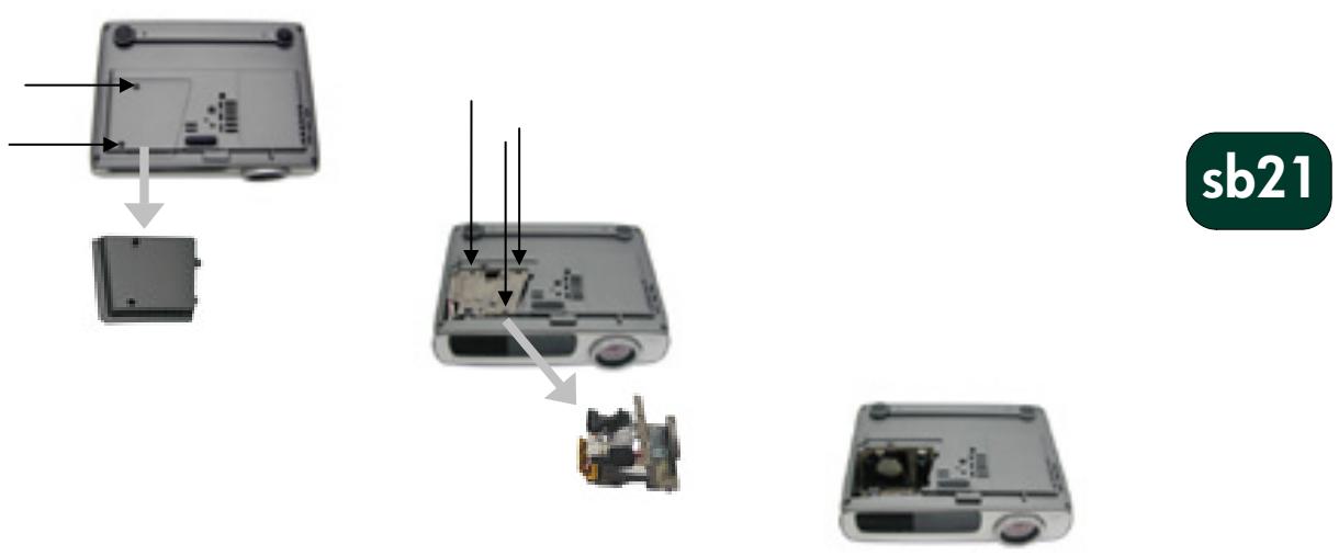 COMPAQ XB31 - Remplacement de la lampe (suite) - 2
