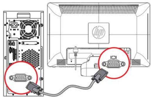 COMPAQ 1910 - To connect the DVI-D cable (provided with select models) - 1