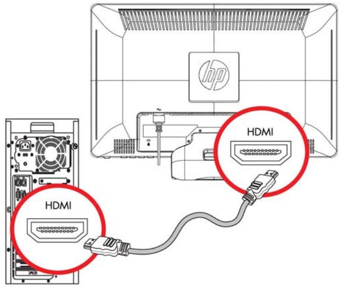 COMPAQ 2010 - Connecting the HDMI Cable (provided with select models) - 1