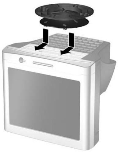 COMPAQ 7650 - Attaching the Monitor Base - 1
