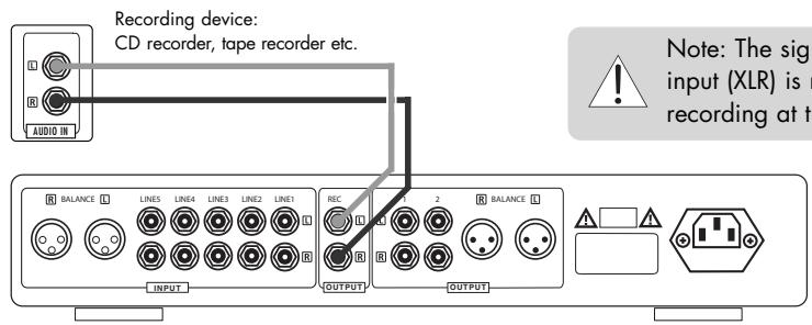 VINCENT SA-93 PLUS - CONNECTION TO A RECORDING DEVICE - 1