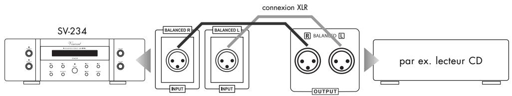 VINCENT SV-234 - Raccordement d'un appareil SOURCE avec la SORTIE stereo-xlr - 1