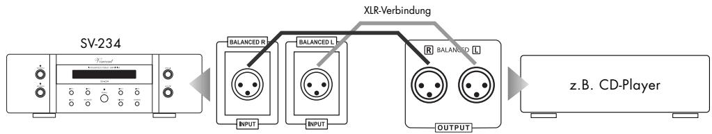VINCENT SV-234 - ANSCHLUSS EINES QUELLGERÄTES MIT STEREO-XLR-AUSGANG - 1