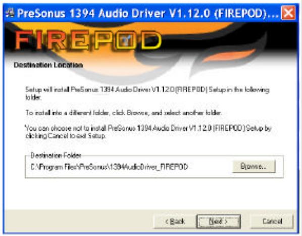 PRESONUS FIREPOD - WINDOWS XP INSTALLATION DETAILS - 2