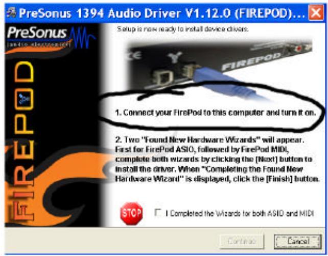 PRESONUS FIREPOD - NOW CONNECT YOUR FIREPOD AND TURN IT ON. - 1