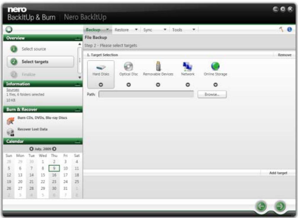 NERO BACKITUP AND BURN - Click the button. - 1