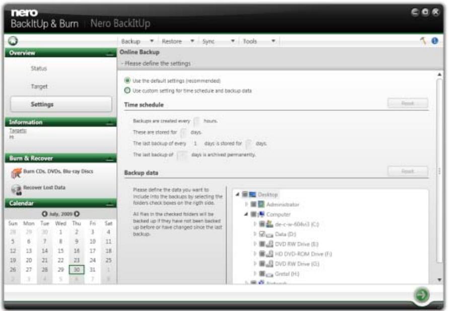 NERO BACKITUP AND BURN - Storing on Hard Drive With Autobackup - 5