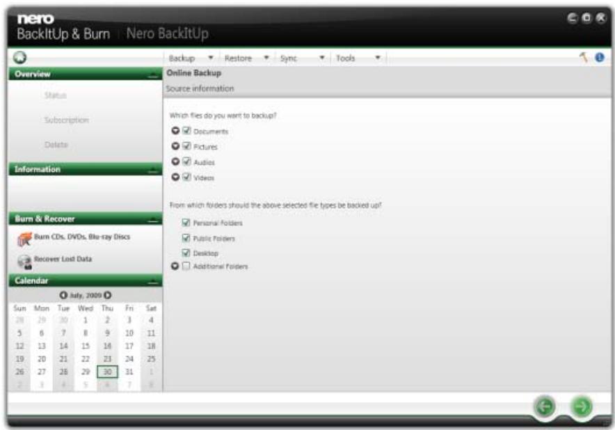 NERO BACKITUP AND BURN - Storing Online With Autobackup - 4