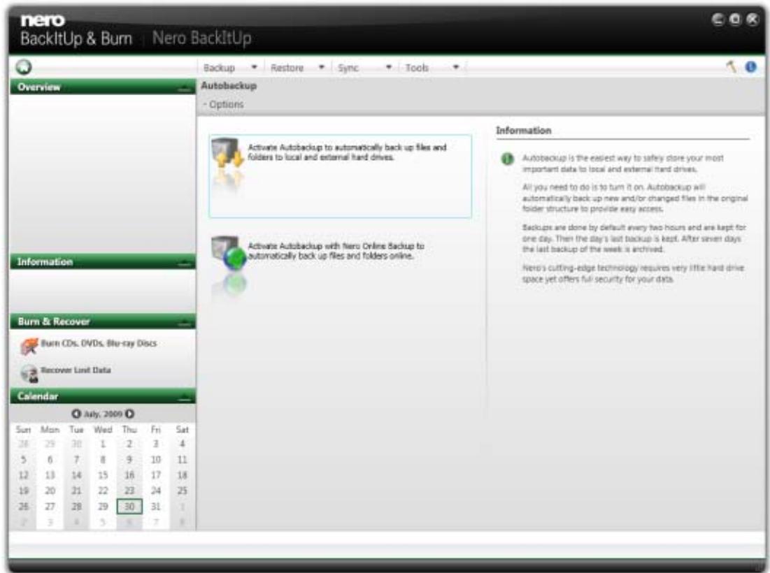 NERO BACKITUP AND BURN - Storing on Hard Drive With Autobackup - 2